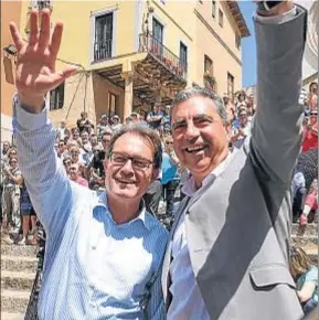  ?? XAVI JURIO ?? Artur Mas y Albert Abelló en Tarragona
