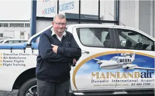  ??  ?? Safe and sound . . . Mainland Air owner Phil Kean.