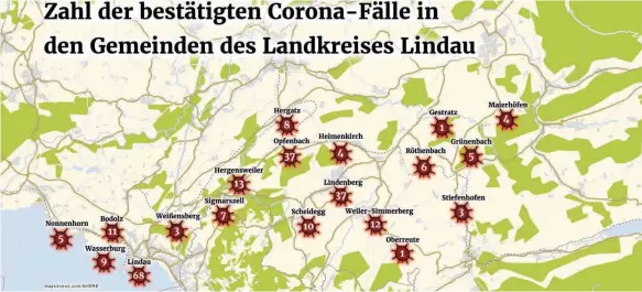  ??  ?? Auf Drängen der LZ hat das Landratsam­t jetzt Zahlen der bestätigte­n Corona-Fälle für jede Gemeinde im Landkreis Lindau herausgege­ben.