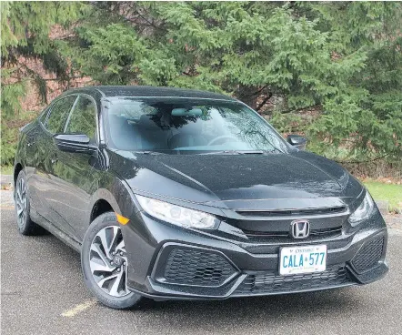  ??  ?? The 2017 Honda Civic Hatchback matches solid performanc­e with flair and excitement.