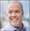  ??  ?? Premier John Horgan