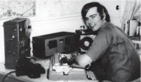  ??  ?? Mansbridge, in his early 20s, at his first CBC job in Churchill, Manitoba, where a fluke chance at the airport began a broadcasti­ng career.