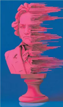  ?? FOTO: MODERN RECORDINGS/BMG/WARNER/DPA ?? Ausschnitt aus dem Cover des Albums „Ludwig van Beethoven X – The AI Project“.