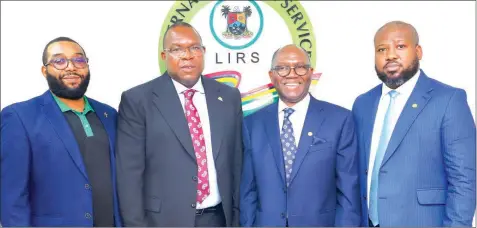  ?? ?? Director, Legal Services, LIRS, Seyi Alade( left); Executive Secretary of the Joint Tax Board ( JTB), Olusegun Adesokan, Executive Chairman, Lagos State Revenue Service, ( LIRS), Ayodele Subair and Director, New Growth Areas, LIRS, Jimi Aina, during JTB’S courtesy visit to the LIRS head office, Lagos Revenue House, Agidingbi, Ikeja, Lagos.