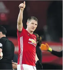  ?? PAUL ELLIS/AFP/GETTY IMAGES ?? Bastian Schweinste­iger asked for his release from Manchester United to sign with the Chicago Fire.