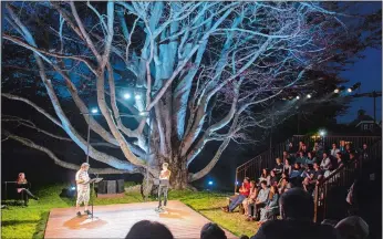  ?? PHOTO BY ISAAK BERLINER ?? The sheltering copper beach tree at the O’Neill Theater Center loomed over many production­s and rehearsals.