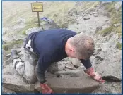  ?? ?? Damage to Ben Lomond’s pathways due to thin-soled trainers is concerning head ranger Alasdair Eckersall