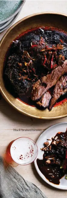  ??  ?? Black braised brisket