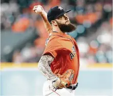  ?? Elizabeth Conley / Houston Chronicle ?? Astros lefthander Dallas Keuchel worked his mound magic Friday night, pitching six scoreless innings and allowing the Tigers six hits and one walk to go with four strikeouts.
