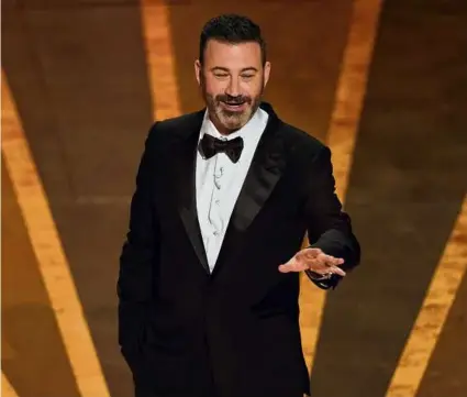  ?? CHRIS PIZZELLO/INVISION/AP/FILE ?? Sunday at 7 p.m. on ABC, Jimmy Kimmel will host the Academy Awards for the fourth time.
