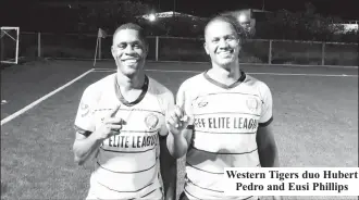  ?? ?? Western Tigers duo Hubert Pedro and Eusi Phillips