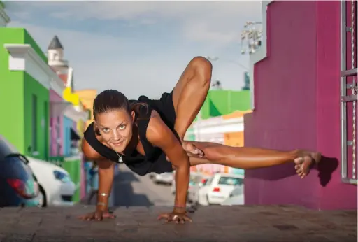  ?? PICTURES: SUPPLIED ?? STRIKING A POSE: Joëlle Sleebos, a yoga teacher and personal trainer, practises yoga in the Bo-Kaap.