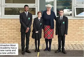  ??  ?? Alvaston Moor Academy has a new name and a new uniform