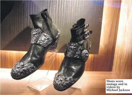  ??  ?? Shoes worn onstage and in videos by Michael Jackson