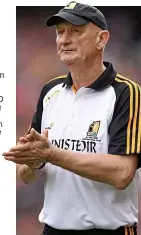  ??  ?? Far from a relic: Kilkenny manager Brian Cody