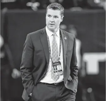  ?? Brett Coomer / Staff photograph­er ?? Texans general manager Brian Gaine has been busy managing the roster due to a sizable number of injuries and preparing for a draft in which the team has three picks in the first two rounds.