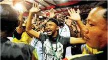  ?? Picture: Ayanda Ndamane/African News Agency/ANA ?? REJOICING: Delegates celebrate after the results at the ANC’s 54th National Conference were announced.