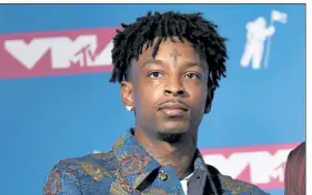  ?? AP FILE PHOTO ?? Rapper 21 Savage has the No. 1 album in the country, ‘Savage Mode II.’