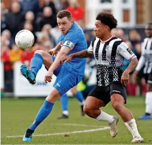  ?? Mike Petch ?? ●●Former County favourite Paul Turnbull was in action for Stockport Town at the weekend