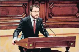  ?? JOB VERMEULEN / EFE ?? El vicepresid­ente del Govern, Pere Aragonès, ayer en el Parlament