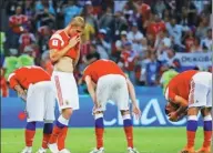  ?? REUTERS ?? Russian players look dejected after the loss to Croatia.