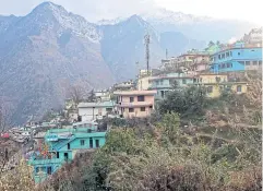  ?? ?? ROCK AND A HARD PLACE: Joshimath in India’s Uttarakhan­d state where, on Jan 8, authoritie­s evacuated residents after houses developed yawning cracks.