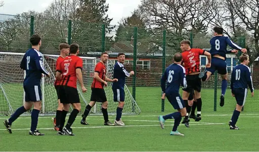  ?? ?? ●●Hazel Grove (in red) against Mellor