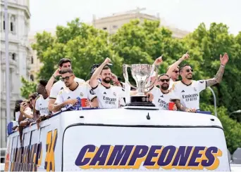  ?? REUTERS ?? Madrid will be hoping for another parade after the Champions League final.