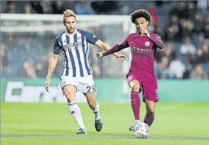  ?? FOTO: AP ?? Sané, protagonis­ta Evitó que el partido contra el West Brom fuera a prórroga con un golazo