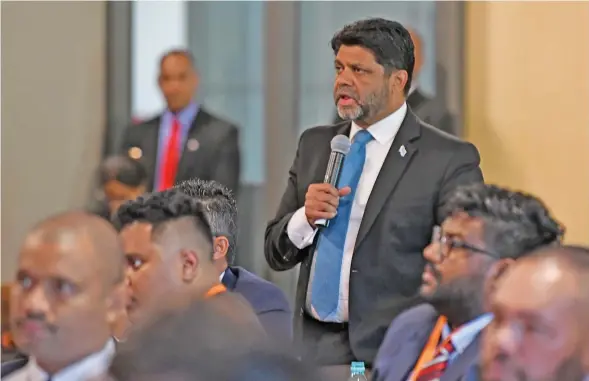  ?? ?? Attorney-General Aiyaz Sayed-Khaiyum while speaking at the 24th Attorney-General’s Conference at the Sheraton Fiji Golf Resort and Spa.