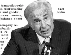  ??  ?? Carl Icahn