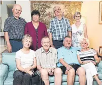  ?? RANDY RISLING/TORONTO STAR ?? From left, back row, Peter and Glenys Stollstorf­f; Joe and Louise Gussoni; front, Lise and Michael Murray; Rene and Evelyne Lapczynski. They’ll gather together today in Mississaug­a.