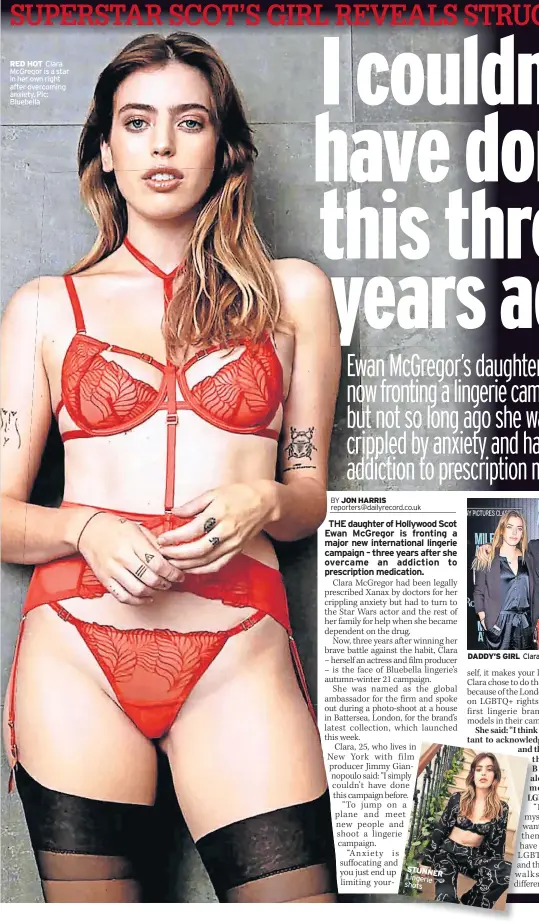  ?? ?? RED HOT Clara McGregor is a star in her own right after overcoming anxiety. Pic: Bluebella