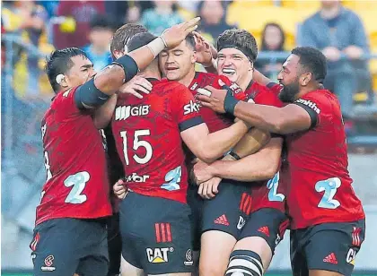  ?? Photo / Photosport ?? David Havili’s droppie earned the Crusaders a win in another halting match.