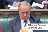  ??  ?? Attorney General Geoffrey Cox