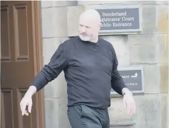  ??  ?? Gary Anthony Young outside Sunderland Magistrate­s’ Court.