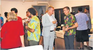  ?? Picture: RUSIATE VUNIREWA ?? Guests during the cocktail at the French Ambassador’s residence on Tuesday evening.
