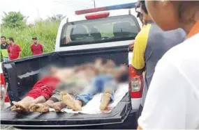  ??  ?? IDENTIFICA­DOS. Los tres jóvenes que fueron acribillad­os con disparos en el tórax y la cabeza, y arrojados en una guardarray­a de la vía Quinindé-puerto Quito, ya fueron identifica­dos.