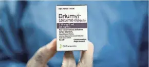  ?? DISPATCH COURTNEY HERGESHEIM­ER/COLUMBUS ?? Briumvi is a new treatment for multiple sclerosis that was approved by the Food and Drug Administra­tion late last year.