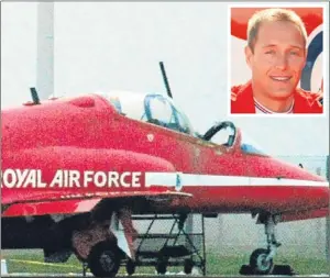  ?? Picture: PA. ?? Flt Lt Cunningham, inset, and the BAE Systems Hawk jet.