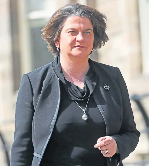  ??  ?? ‘HUMILIATIN­G’: Northern Ireland’s First Minister Arlene Foster was quizzed on her views during libel proceeding­s at the High Court in Belfast against a celebrity doctor.