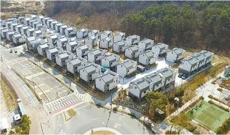  ?? Yonhap ?? This photo on Sept. 29 shows the RoRen House developmen­t in Sejong City, south of Seoul.
