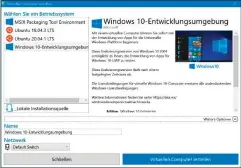  ??  ?? Microsoft-software: Mit der Hyper-v-schnellers­tellung lassen sich neue virtuelle Maschinen auf Basis von Windows 10 Enterprise und Ubuntu-linux im Nu mit wenigen Mausklicks anlegen.