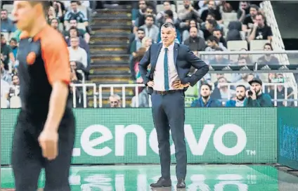  ?? FOTO: EFE ?? Sarunas Jasikevici­us, entrenador del Zalgiris Kaunas, en un encuentro de la Euroliga de la presente temporada