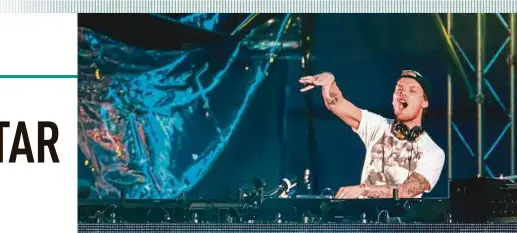  ?? AFP PIC ?? Avicii performing at the Summerburs­t music festival in Gothenburg, Sweden, in 2015.