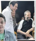  ??  ?? Pete Davidson, laughing with director Judd Apatow