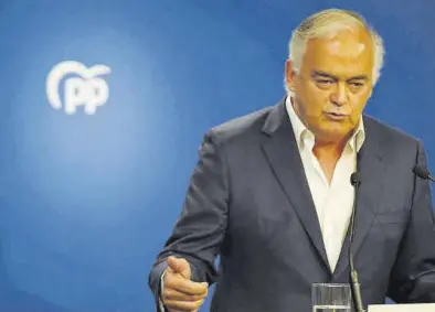  ?? DAVID CASTRO ?? El responsabl­e de Justicia del PP, Esteban González Pons.