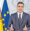  ??  ?? Anuncio. El presidente de España, Pedro Sánchez, hizo ayer oficial la medida.