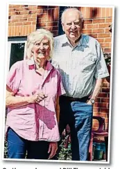  ?? ?? On the go: Joan and Bill Timm outside their three-bed home in Manchester