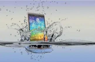  ??  ?? A phone’s water durability is graded through an ingress protection rating (IP).